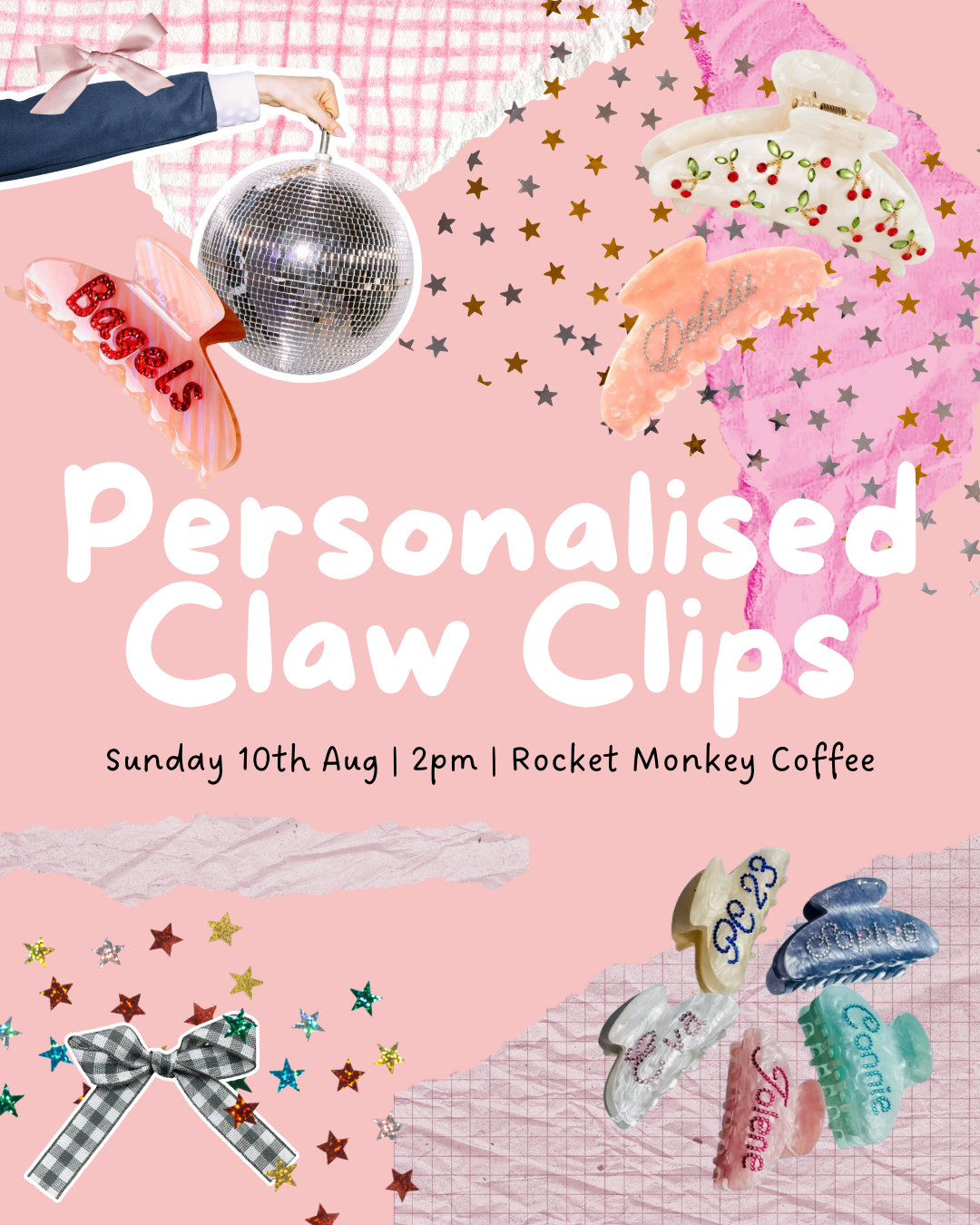Personalised Claw Clips Workshop - Sunday 10th August