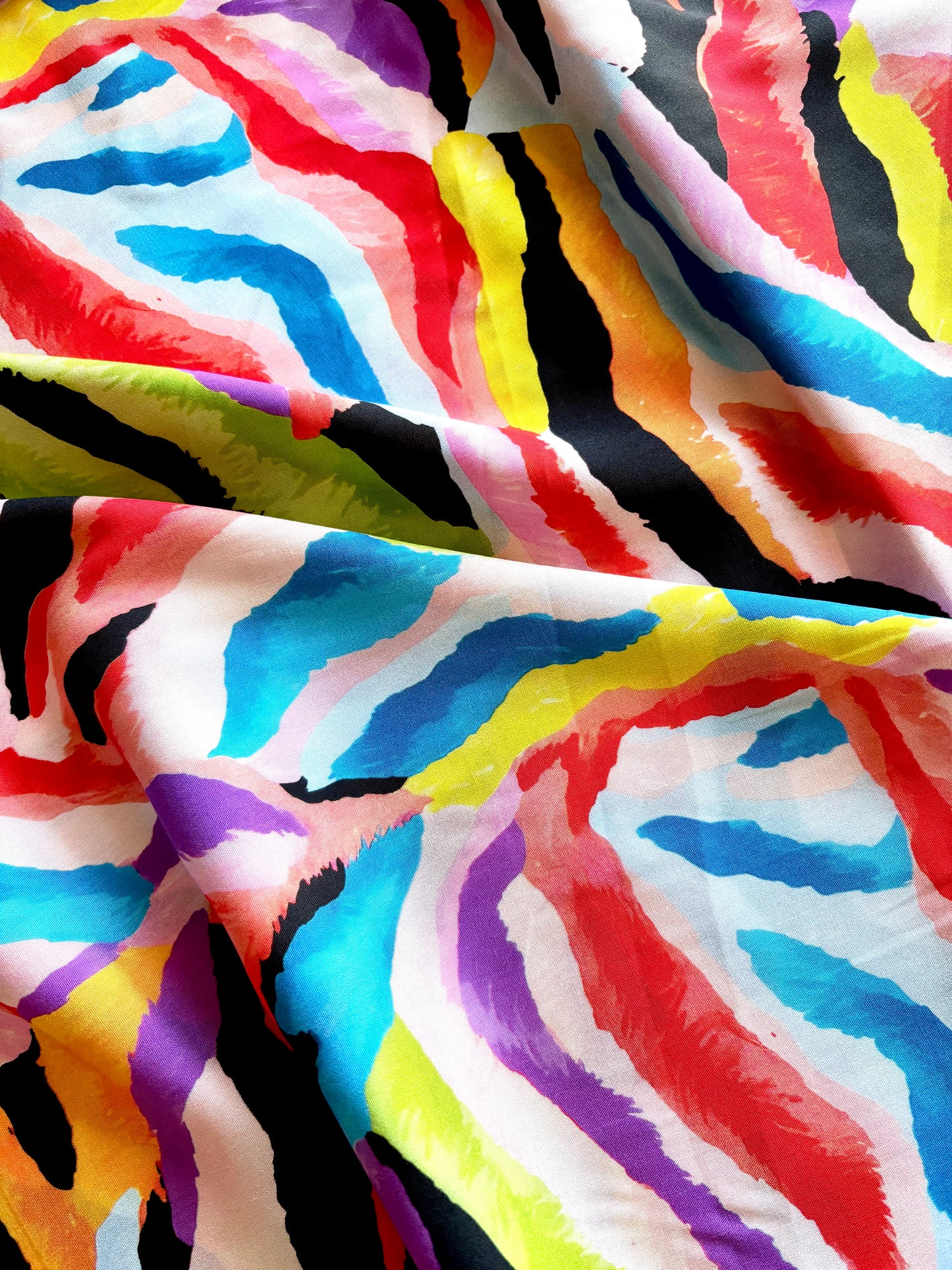 Rainbow Zebra Viscose