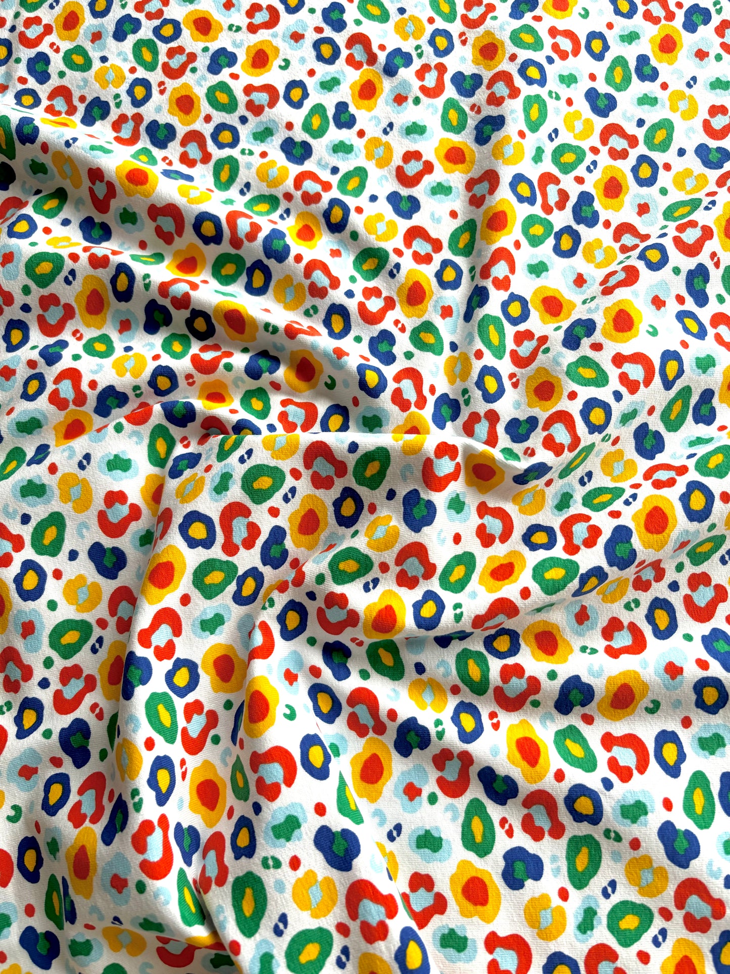 Rainbow Leopard Cotton Jersey - REMNANT - 75cm