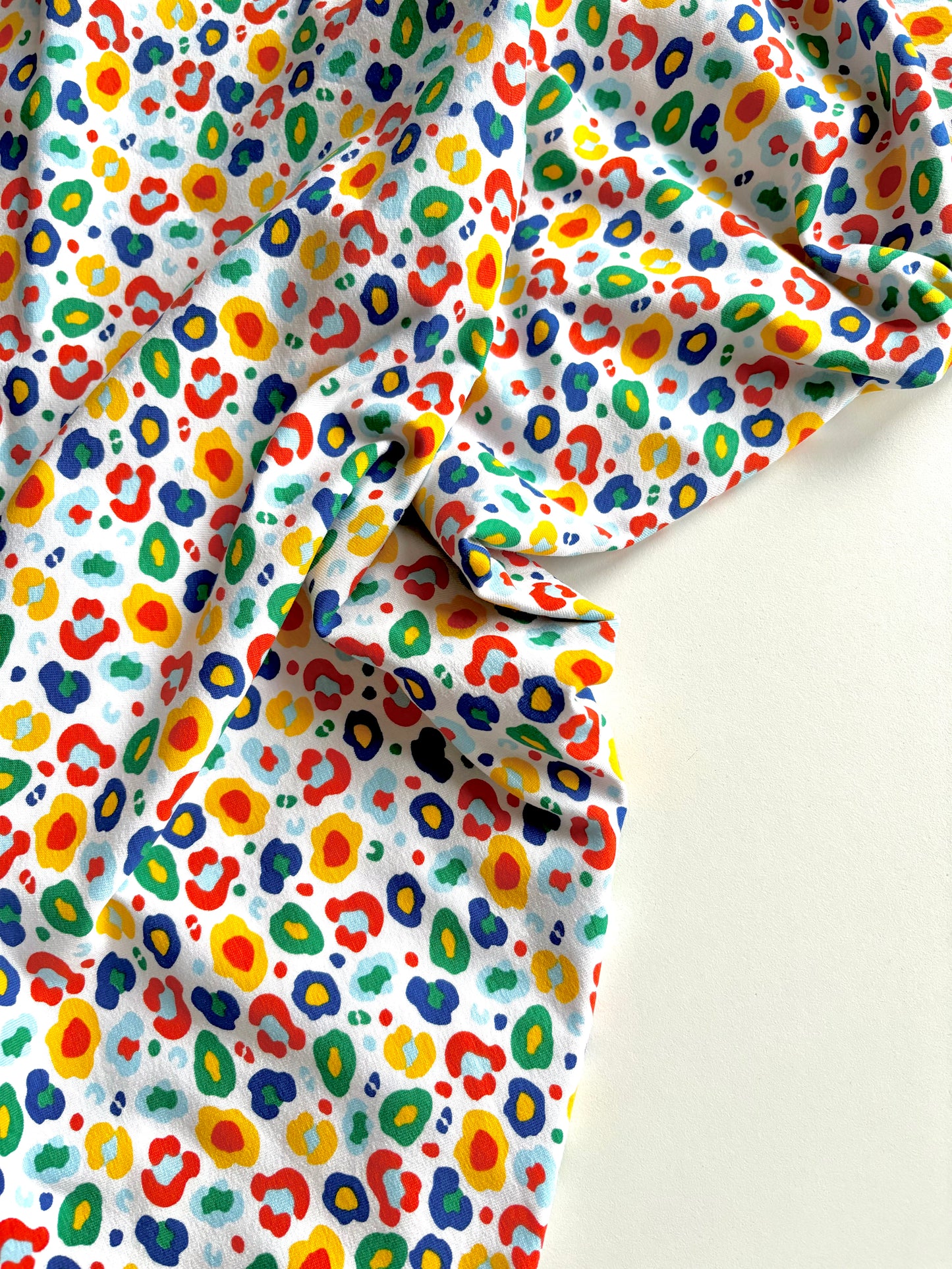 Rainbow Leopard Cotton Jersey - REMNANT - 75cm