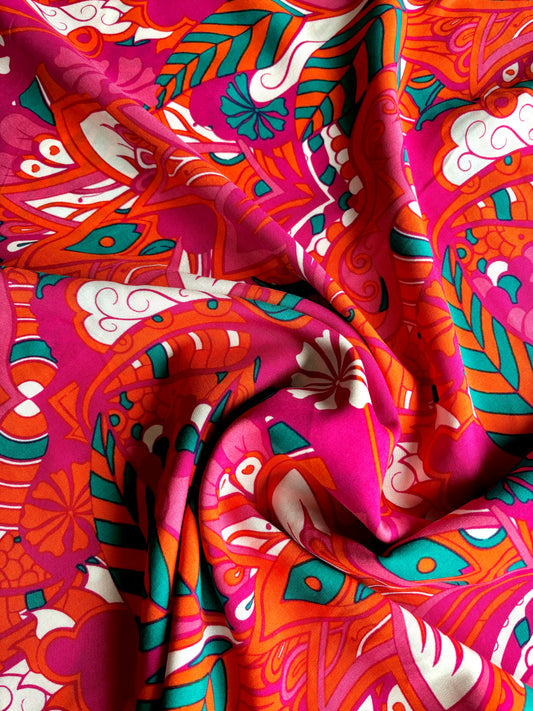 Abstract Floral Viscose