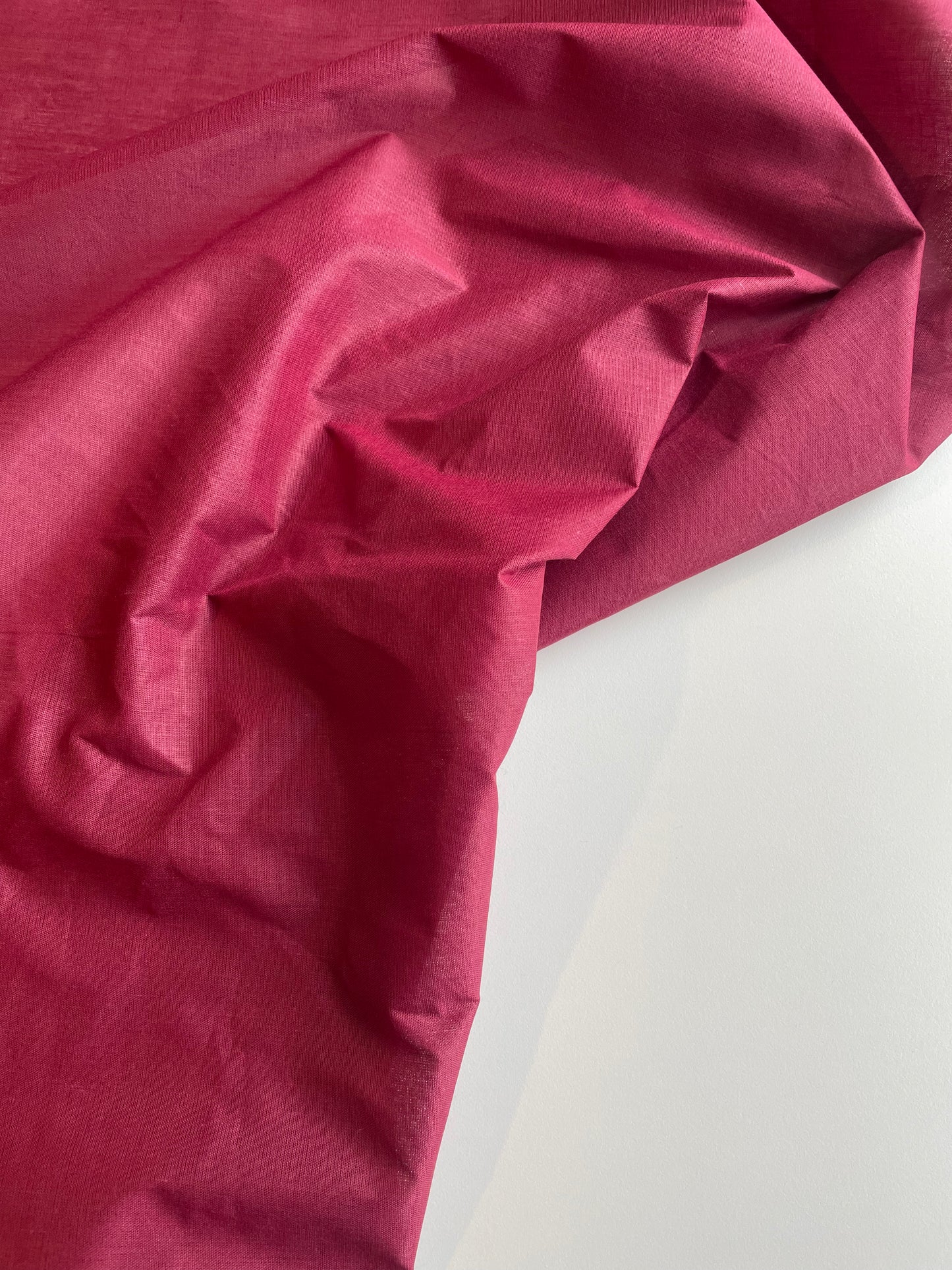 Deadstock Plain Polycotton - Burgundy