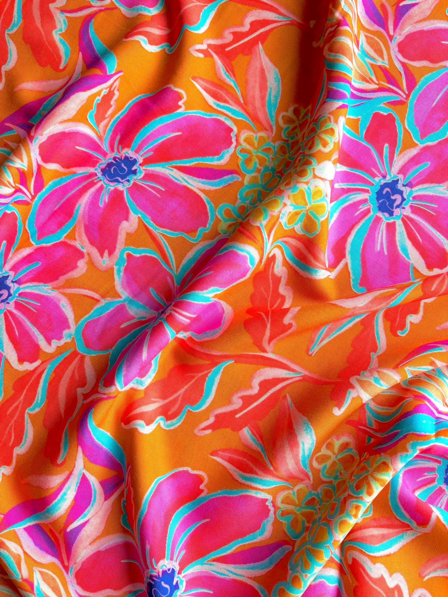 Funky Floral Viscose Challis