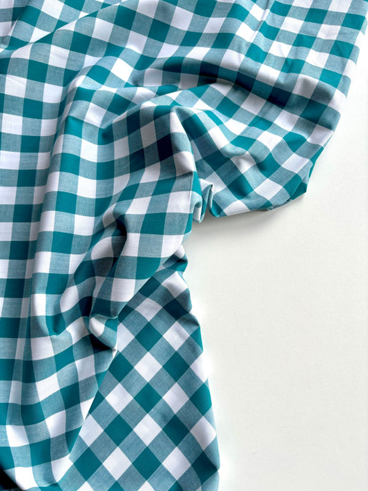 Yarn Dyed Cotton Gingham - Teal