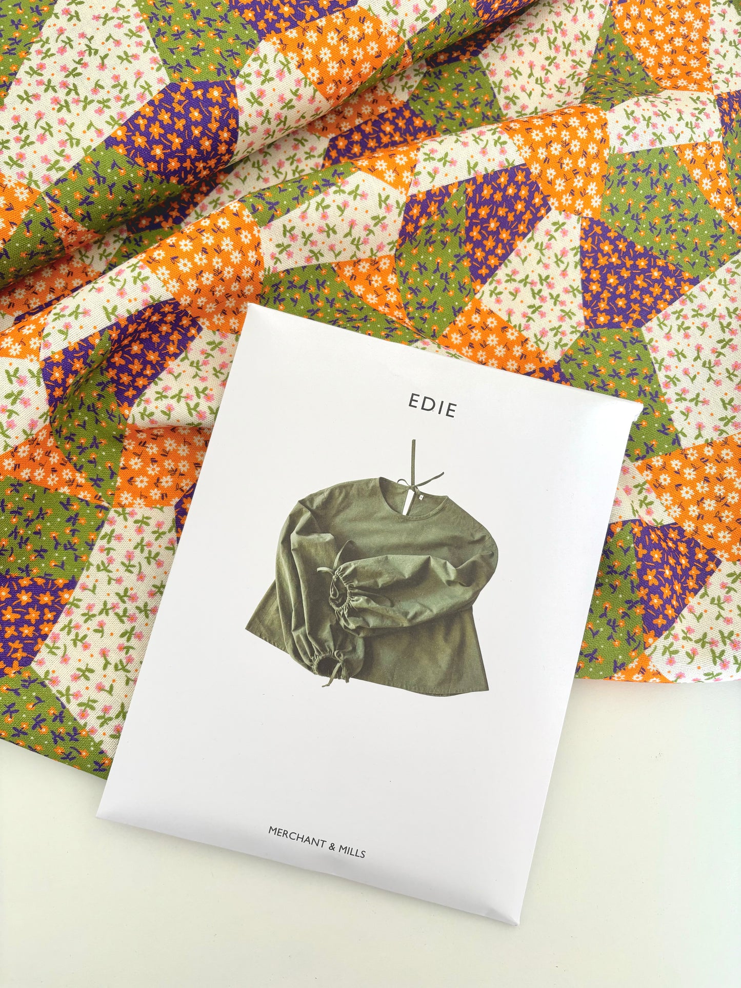 Edie Top Kit - Patchwork Pansy Linen Mix - Little Johnny