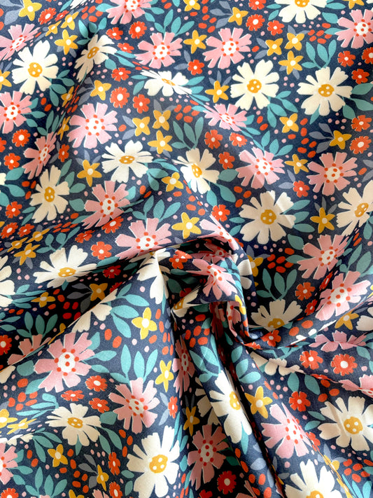 Spring Flowers Polycotton
