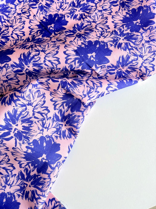 Brushed Flowers Polycotton