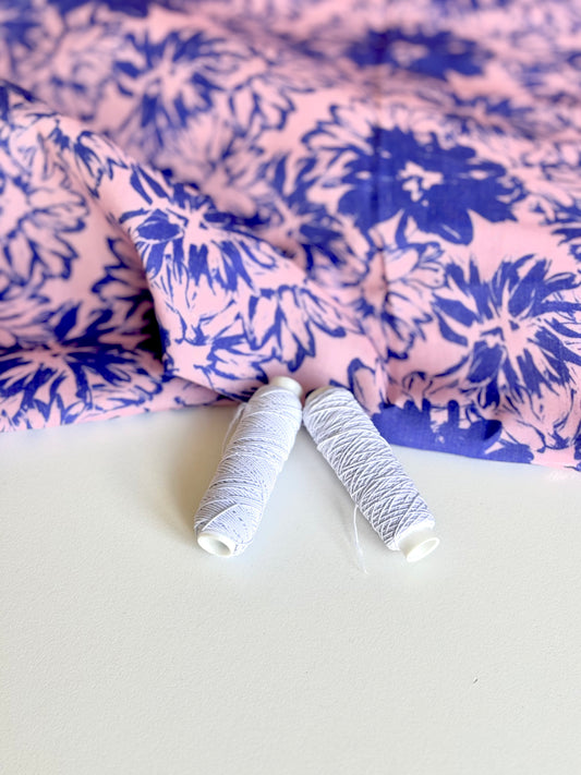 Shirred Dress Kit - Brushed Flowers Polycotton