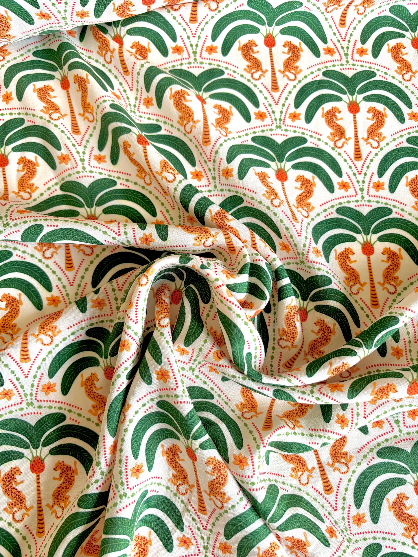 Palm Tree Leopards Viscose - Little Johnny