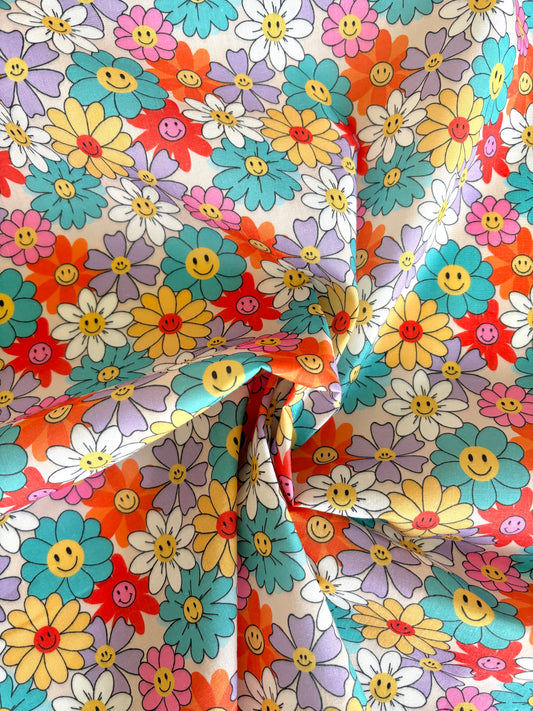 Happy Flowers Polycotton