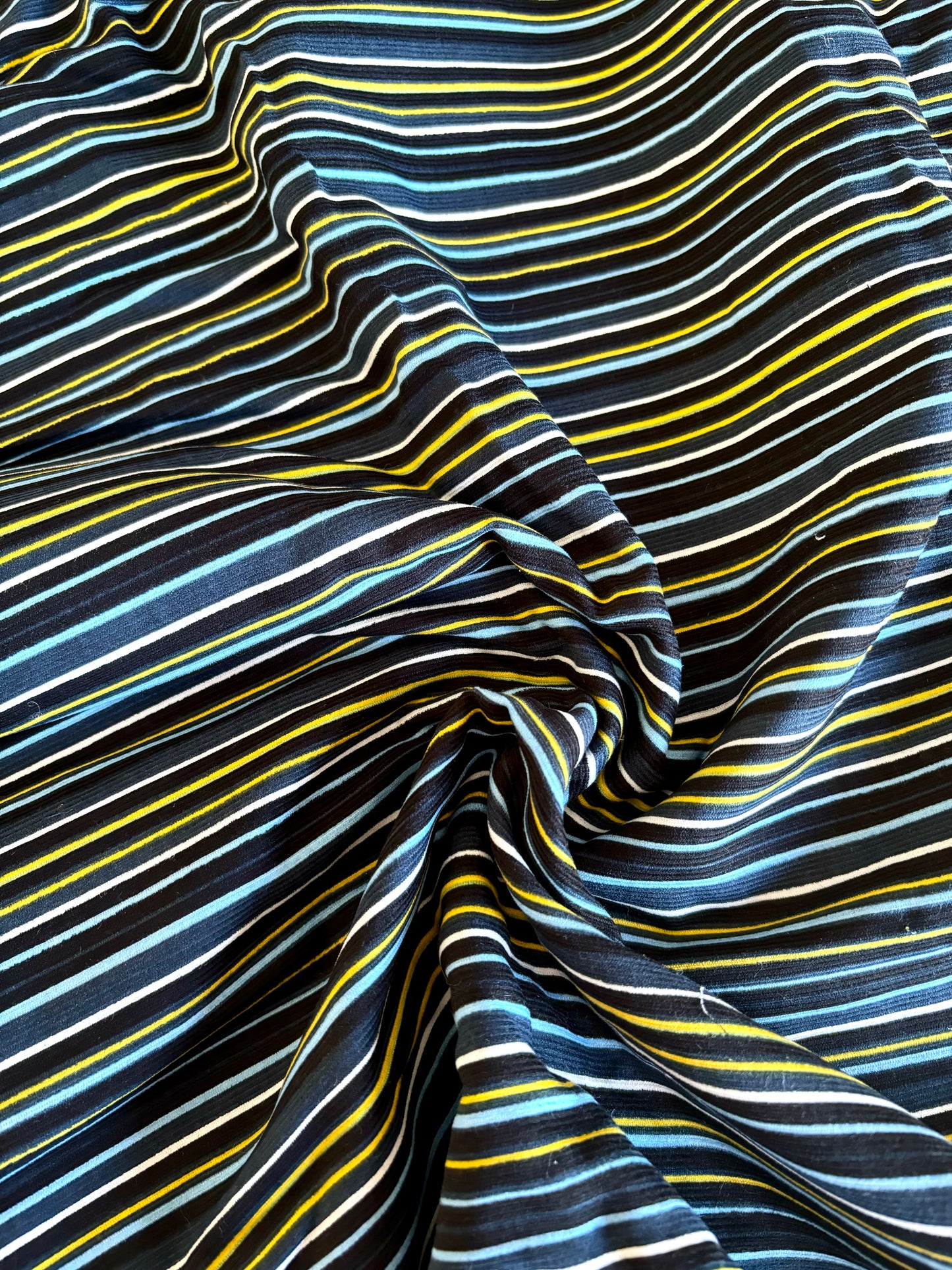 Striped Needlecord - Blue - REMNANT - 195cm