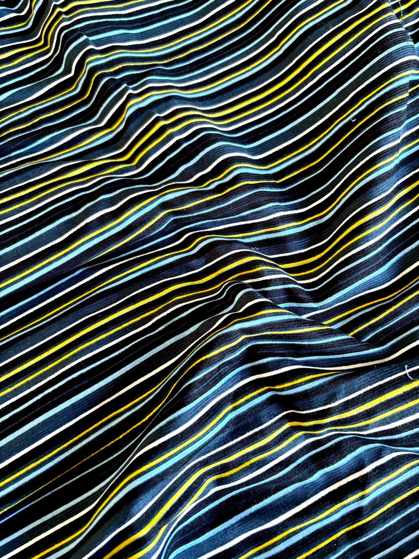 Striped Needlecord - Blue - REMNANT - 195cm