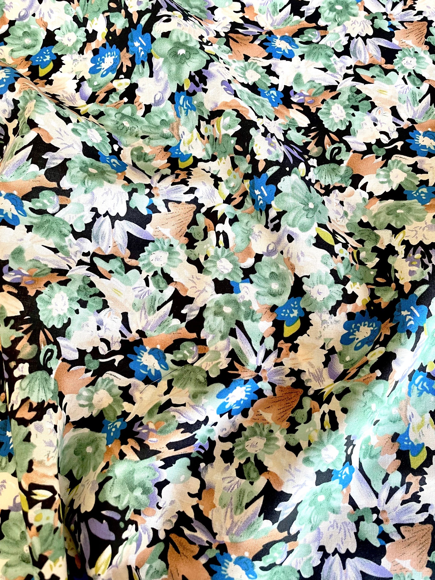 Watercolour Florals Cotton Lawn
