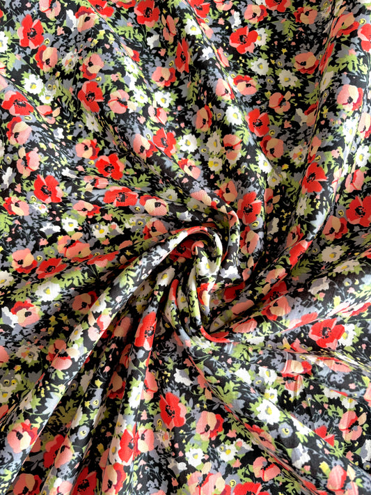 Spring Poppies Cotton Lawn