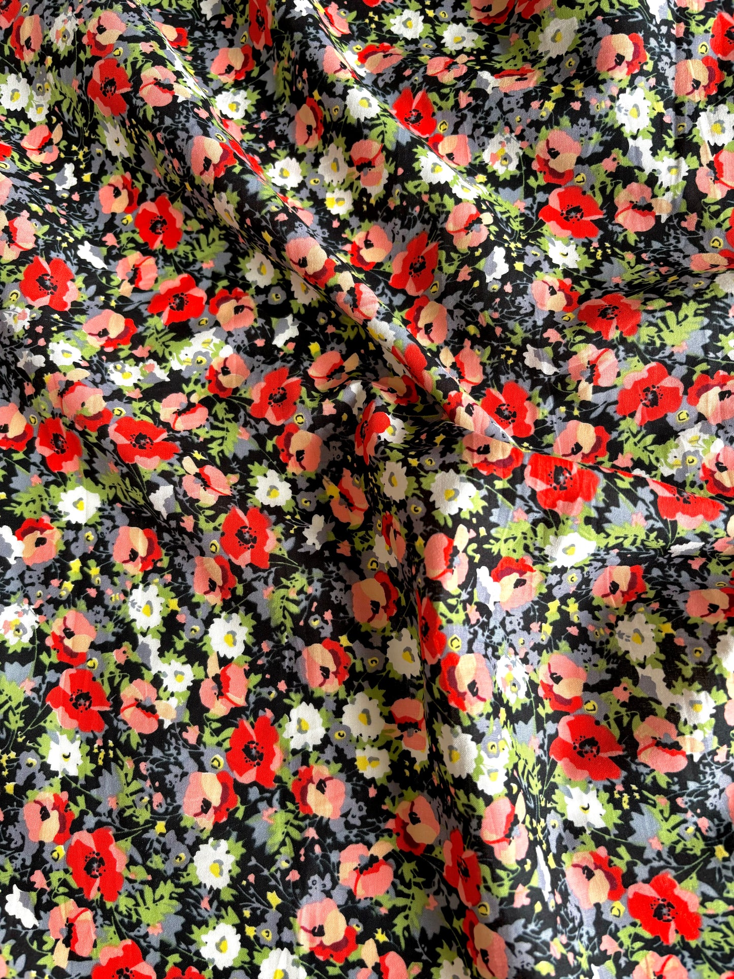 Spring Poppies Cotton Lawn