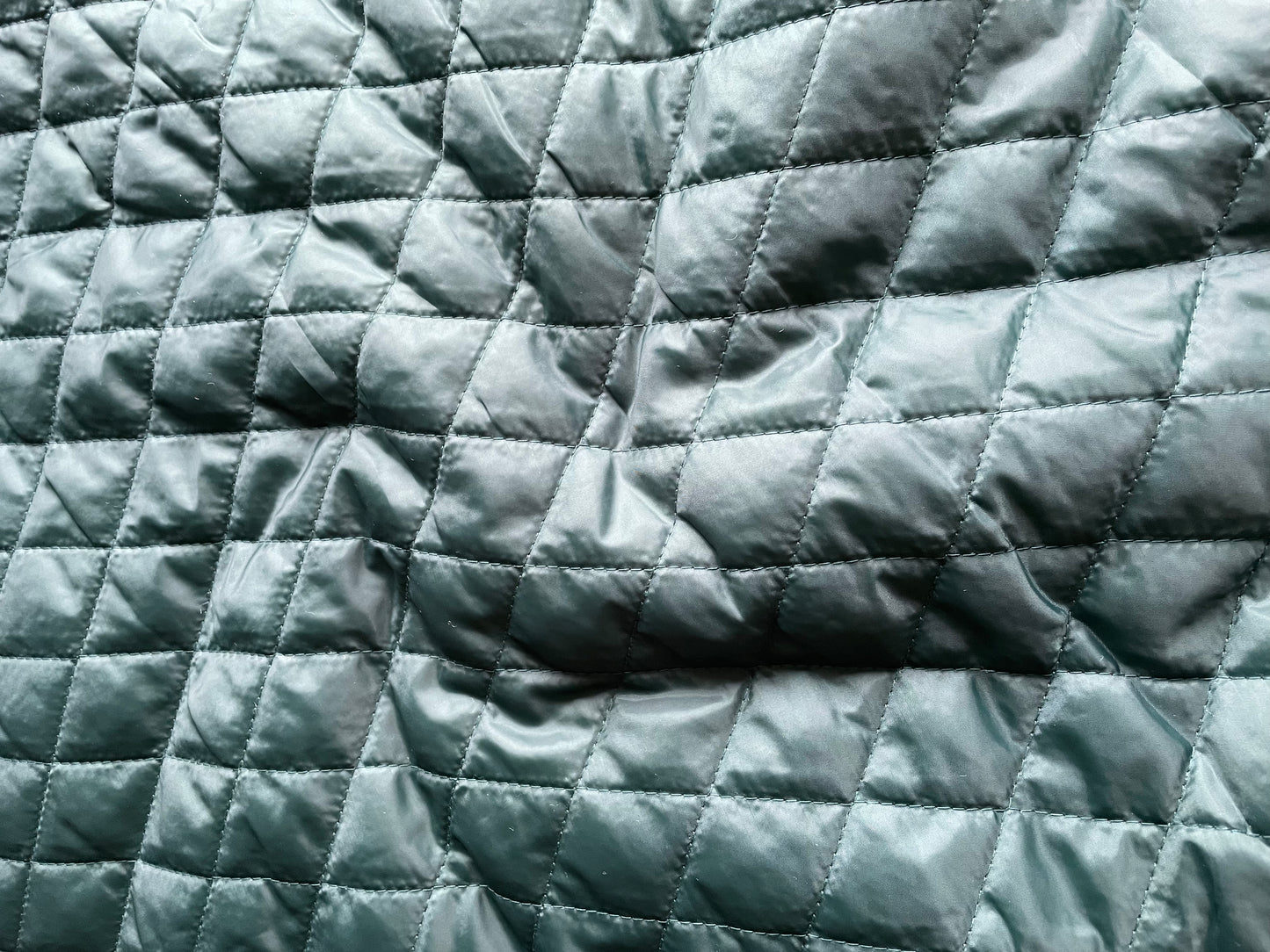 Quilted Coating - Green - REMNANT - 1m