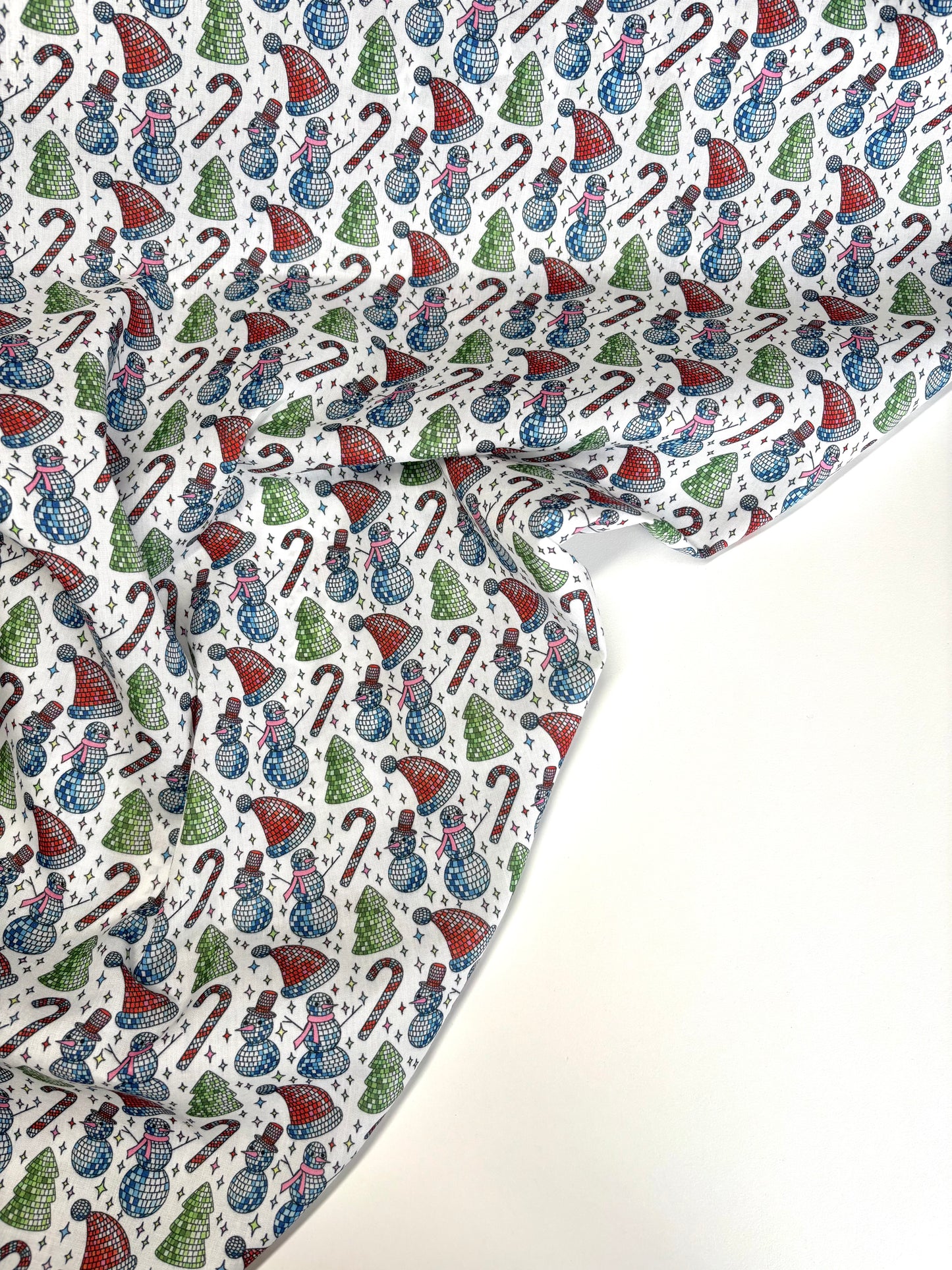 Disco Snowman Polycotton