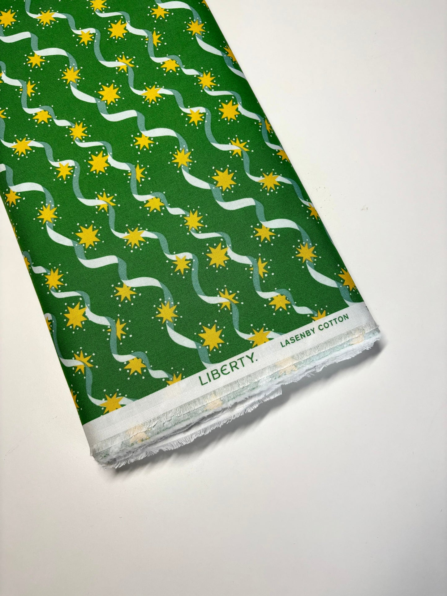 Festive Fair Stars and Ribbons - Liberty Quilting Cotton