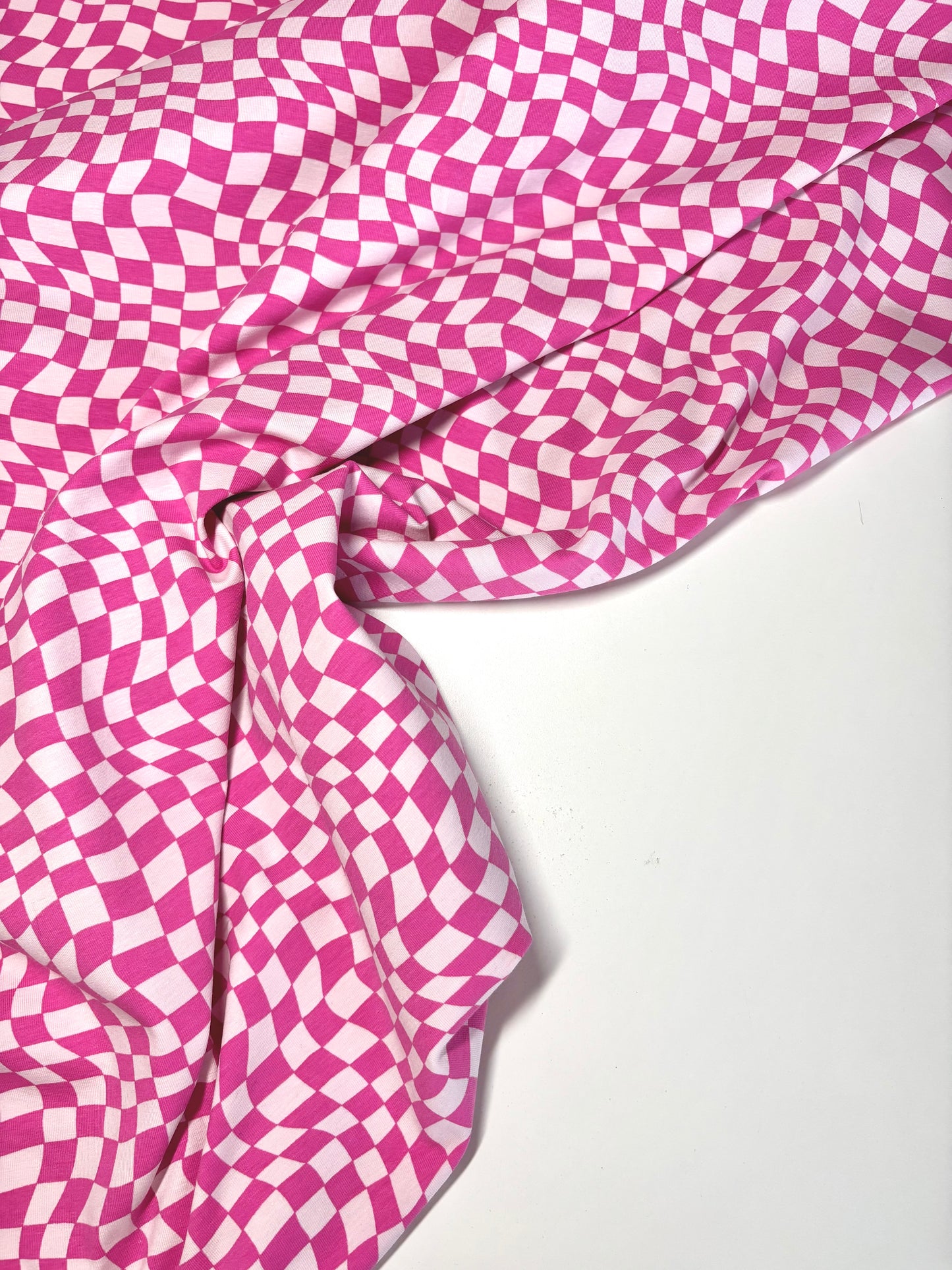 Trippy Checked Cotton Jersey