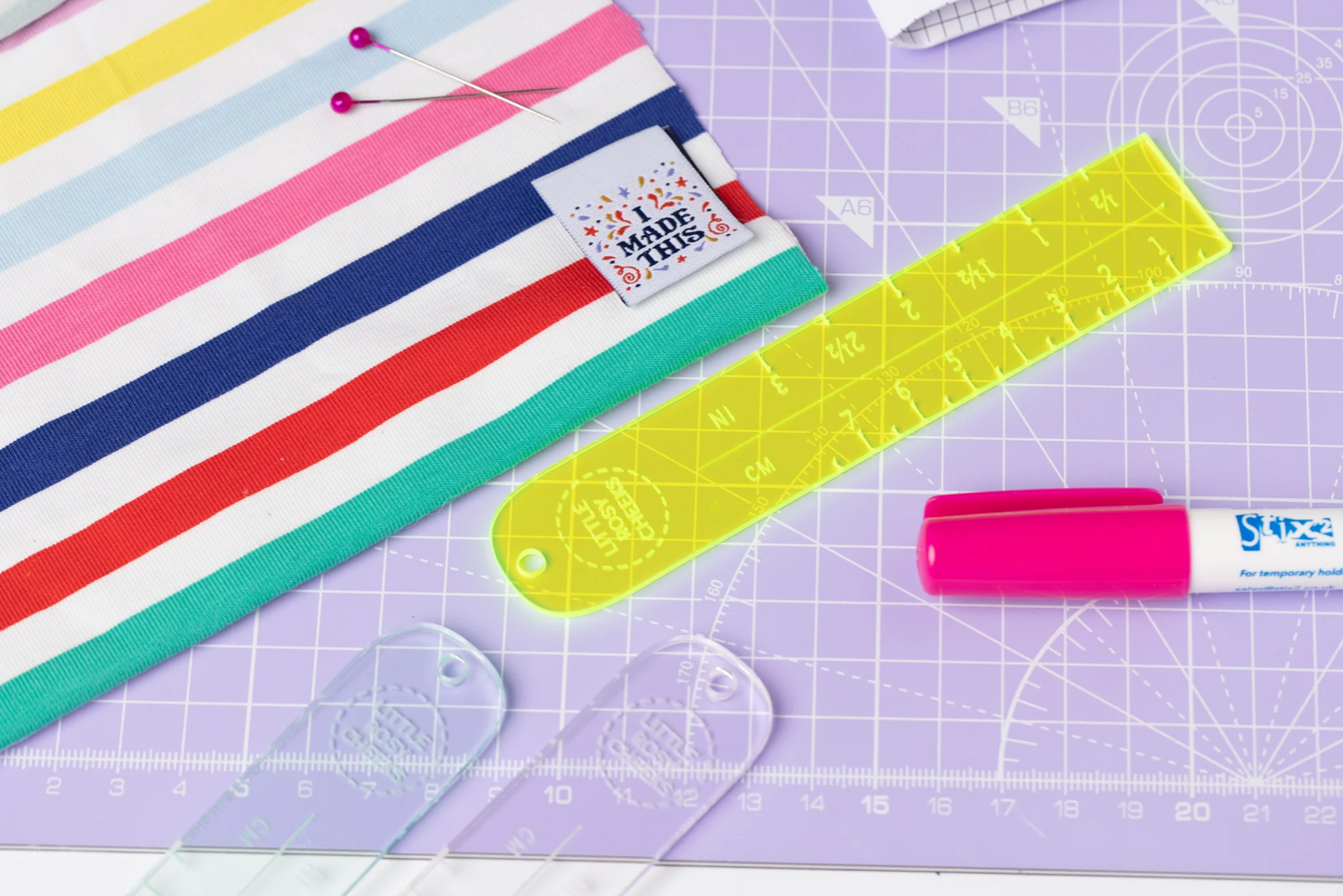 Label Placement Ruler - Little Rosy Cheeks