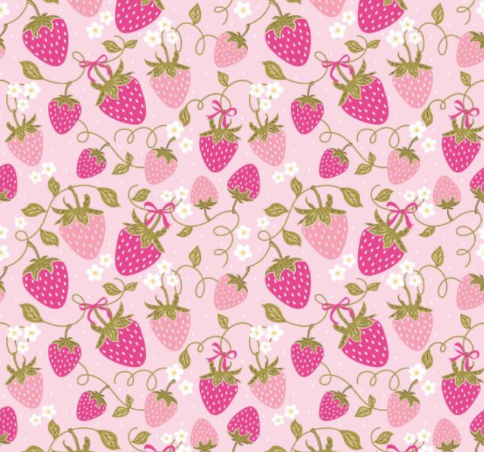 Strawberry Garden Cotton - The Crafty Pie