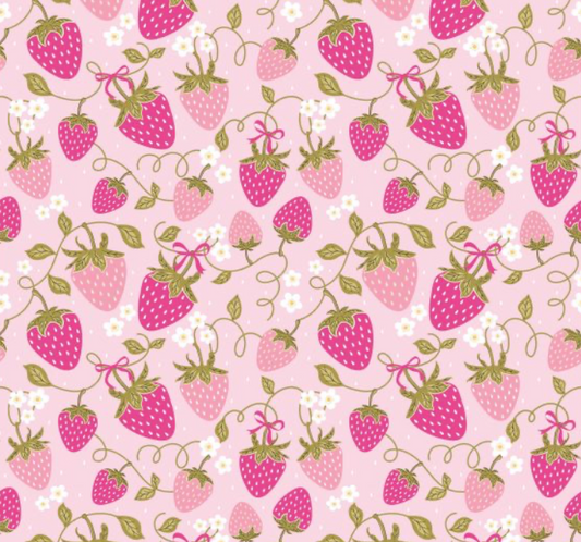 Strawberry Garden Cotton - The Crafty Pie