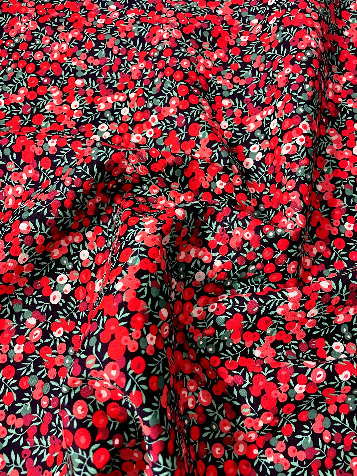 Winter Berries Cotton Poplin - REMNANT - 110cm