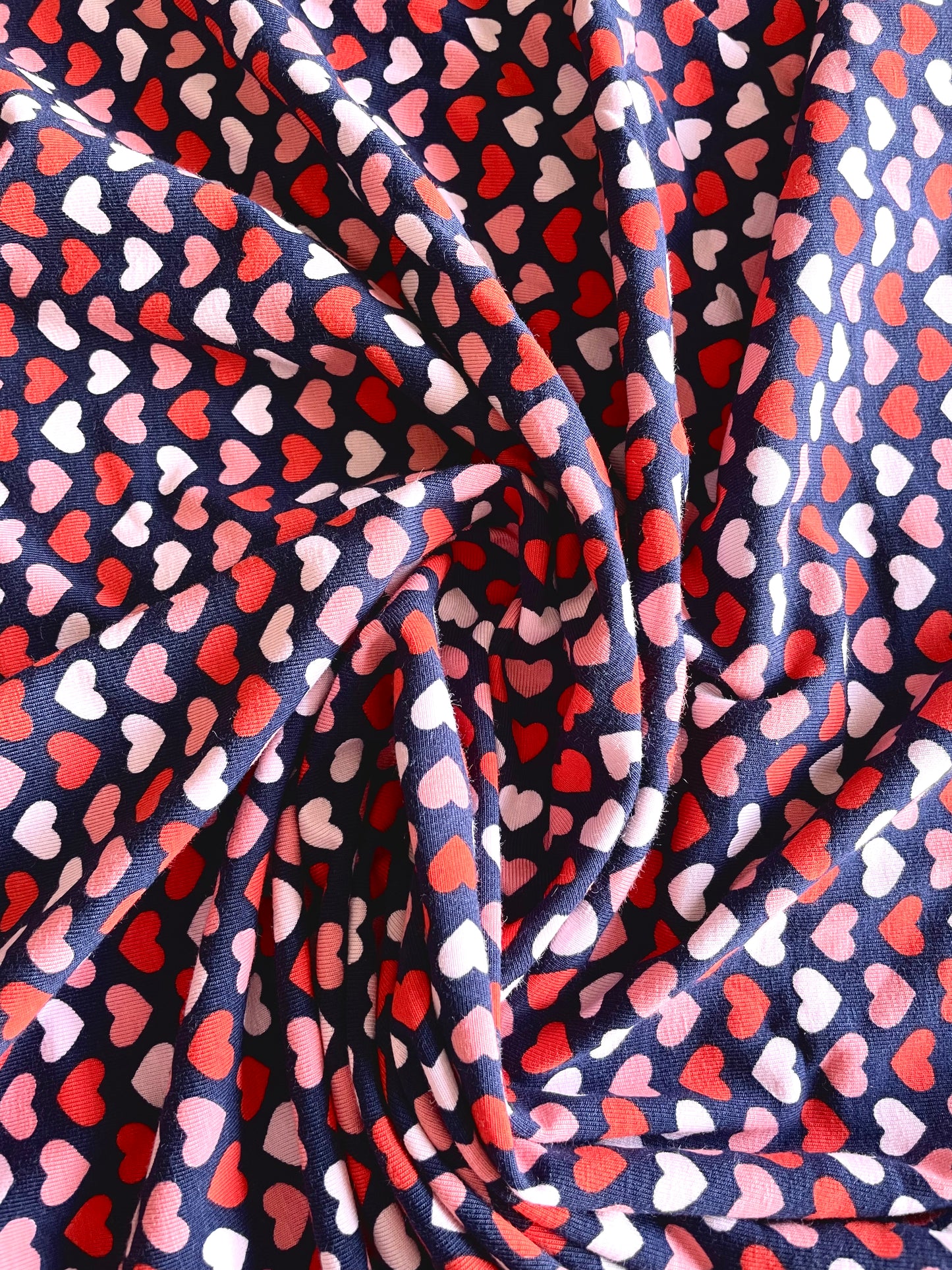 Be My Valentine Organic Cotton Jersey - REMNANT - 215cm