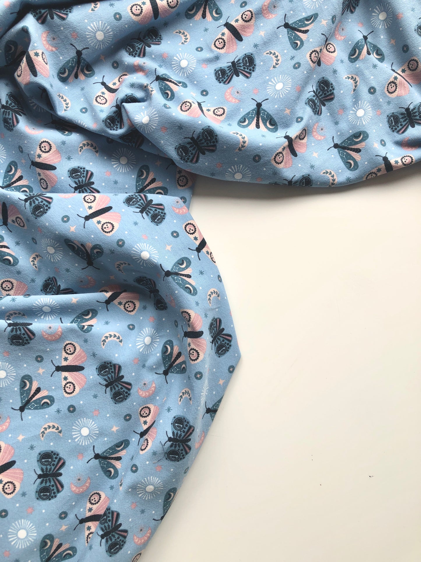 Zodiac Butterflies Cotton Jersey - REMNANT - 1m