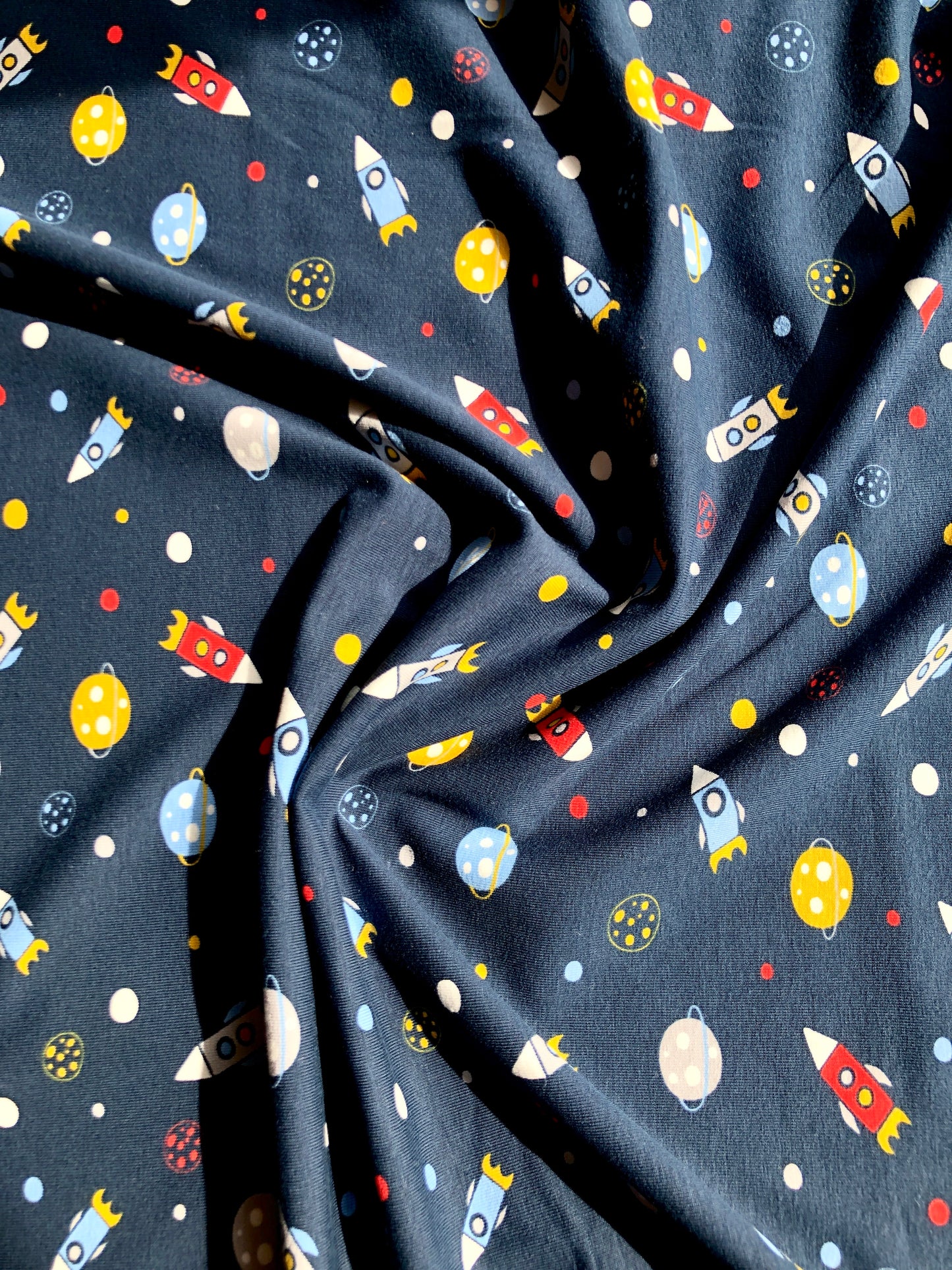 Rocket Man Cotton Jersey - REMNANT - 125cm x 150cm