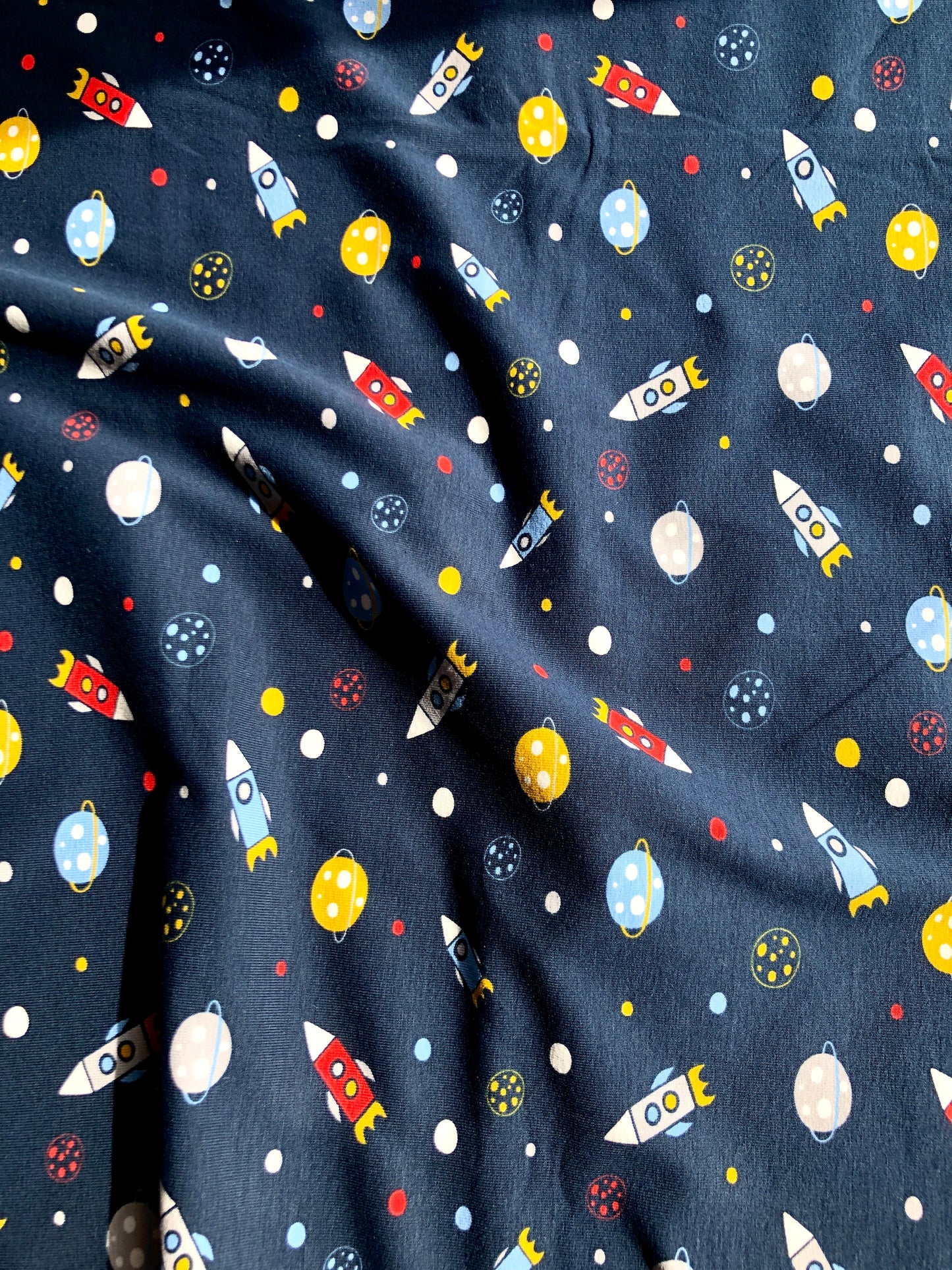 Rocket Man Cotton Jersey - REMNANT - 125cm x 150cm