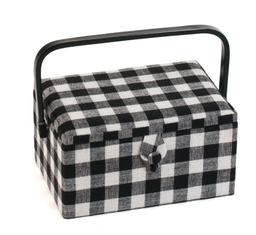 Monochrome Gingham Sewing Box