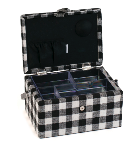 Monochrome Gingham Sewing Box