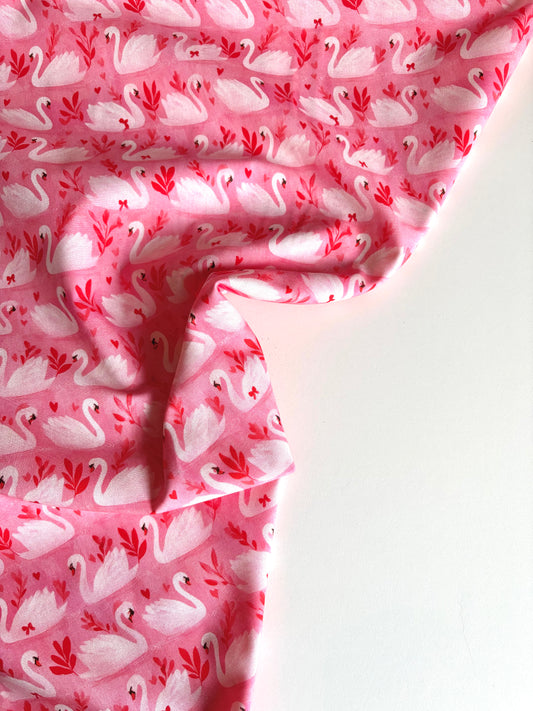 Valentine's Swans Cotton - Little Johnny