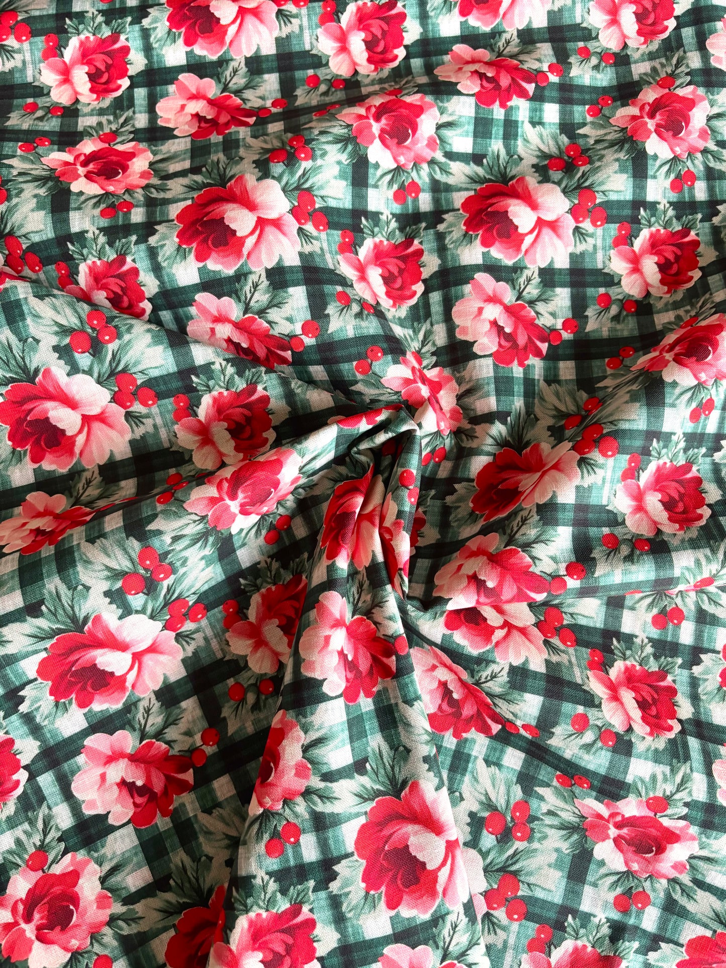 Floral Gingham Cotton