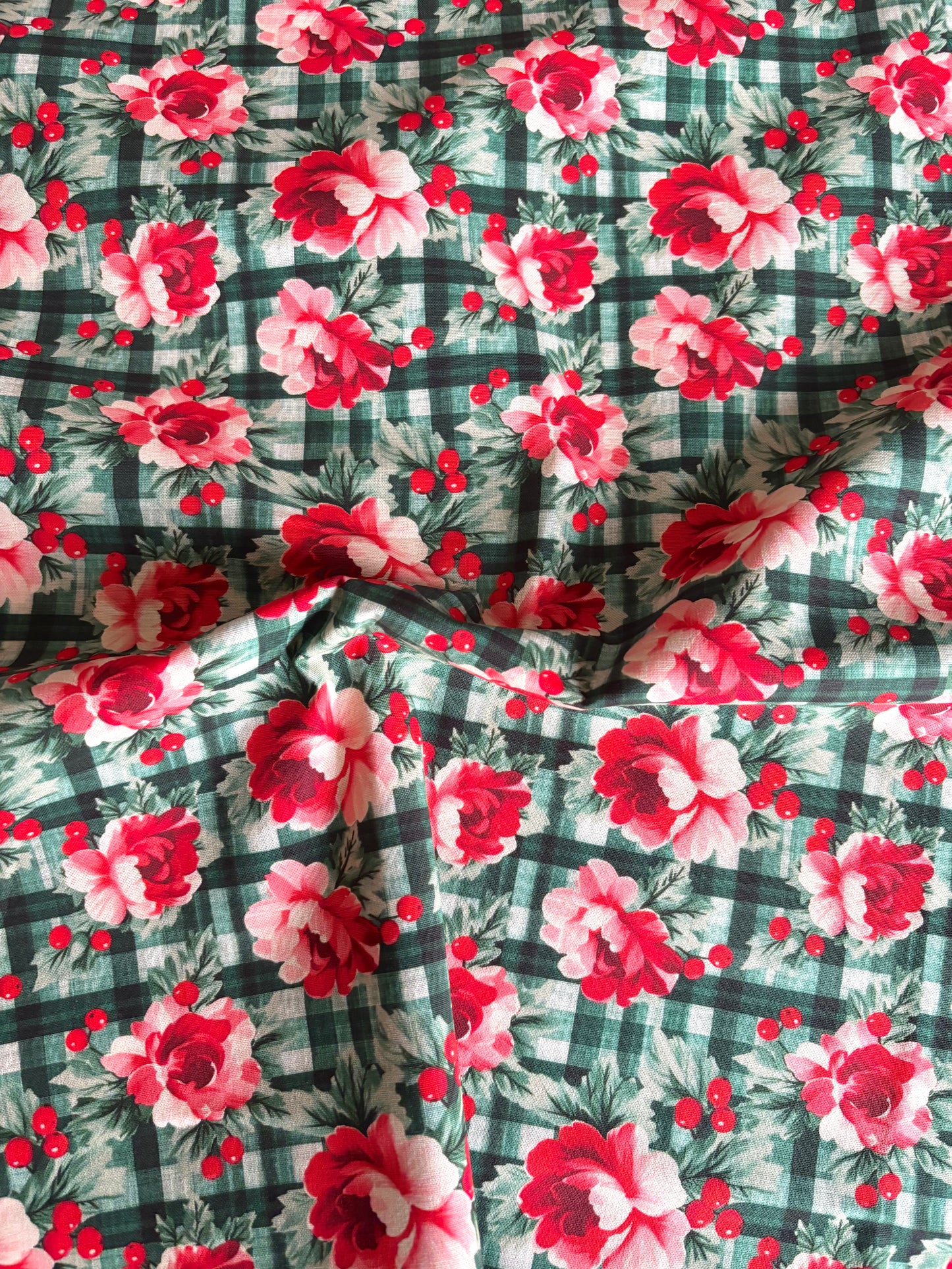 Floral Gingham Cotton