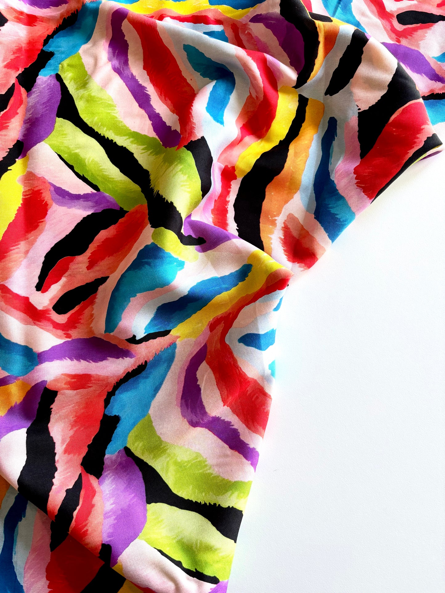 Rainbow Zebra Viscose