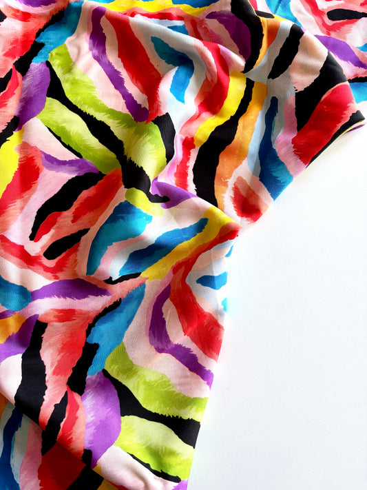 Rainbow Zebra Viscose