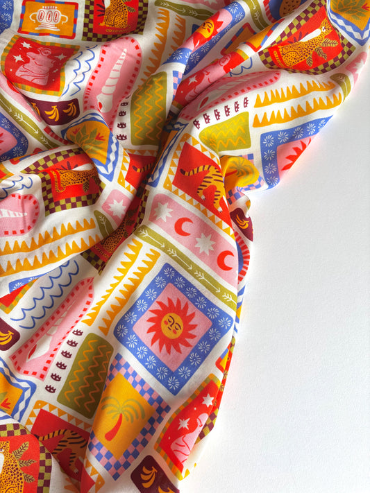 Summer Postcards Viscose Lawn - Little Johnny