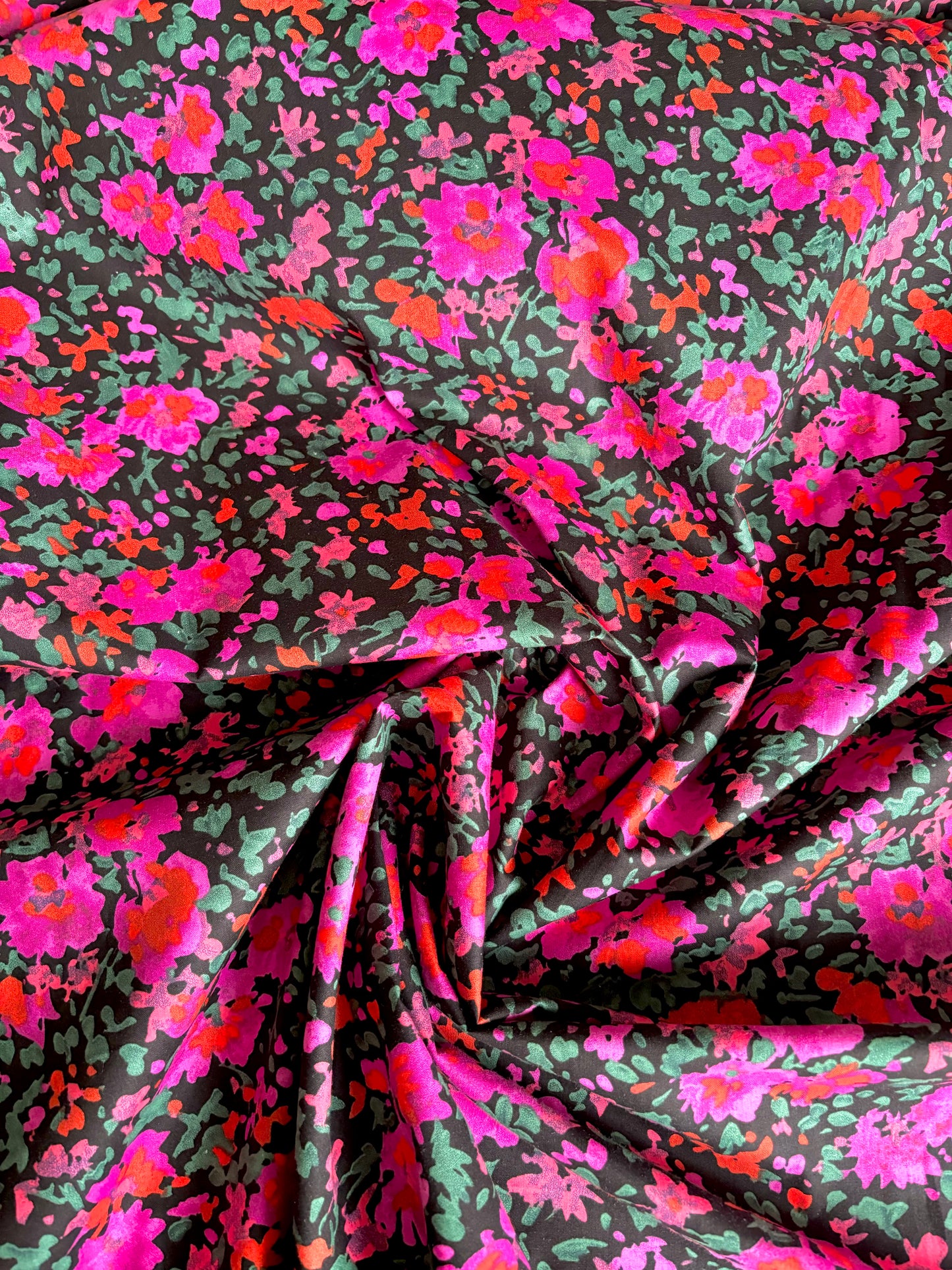 Bright Floral Cotton Poplin