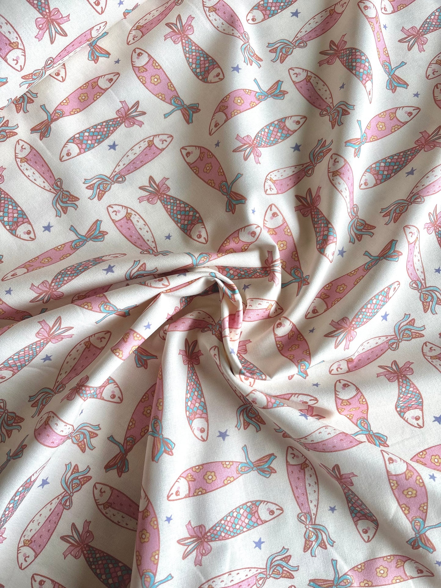 Gone Fishing Cotton Poplin
