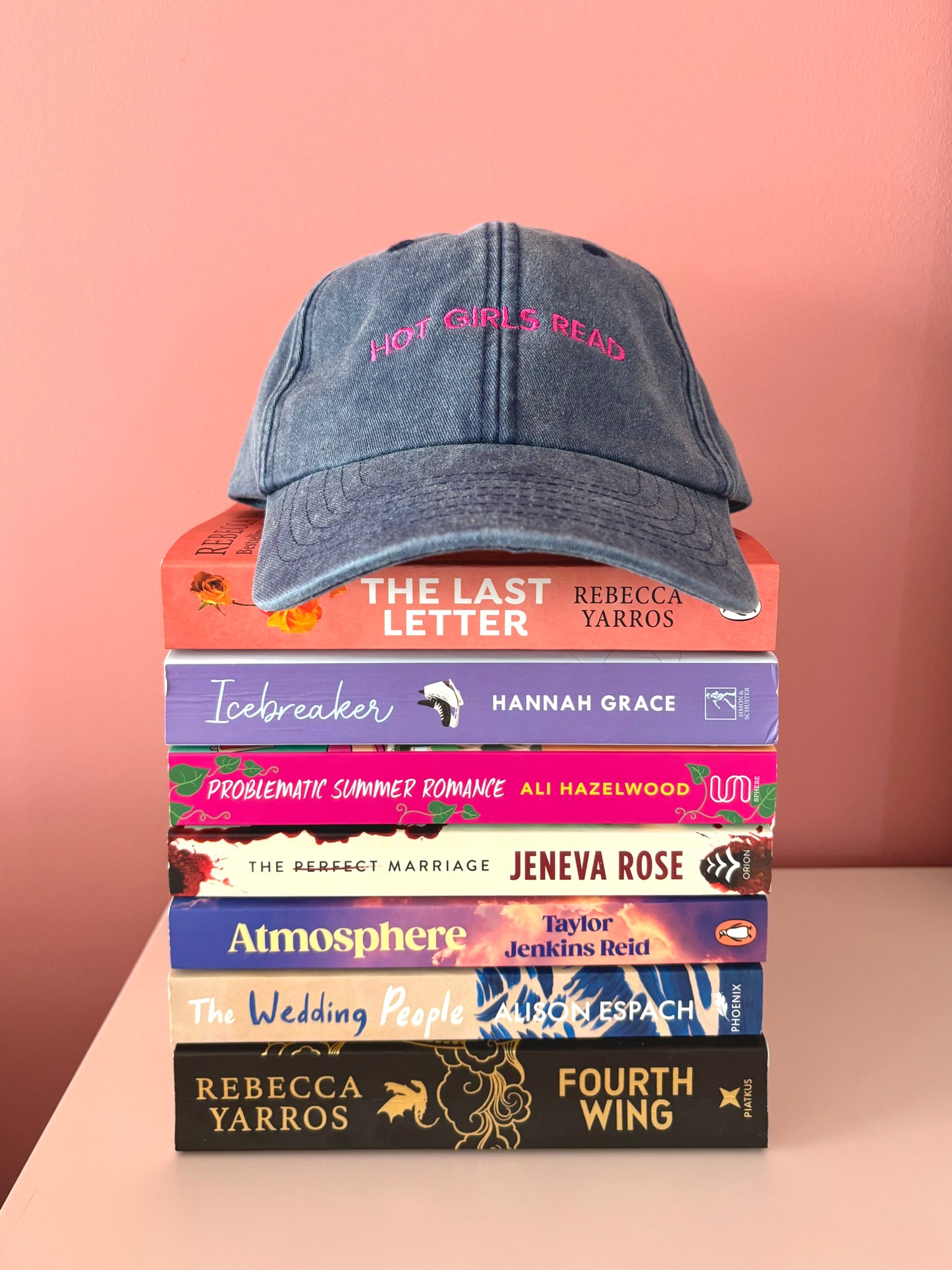 Hot Girls Read Embroidered Baseball Cap