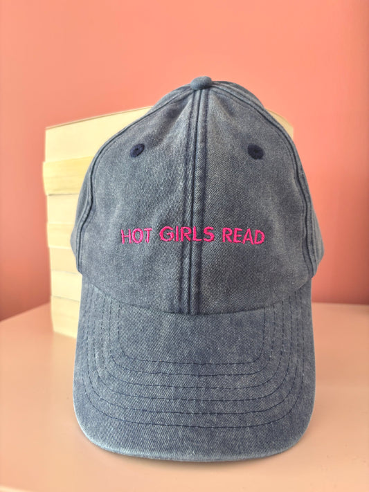 Hot Girls Read Embroidered Baseball Cap