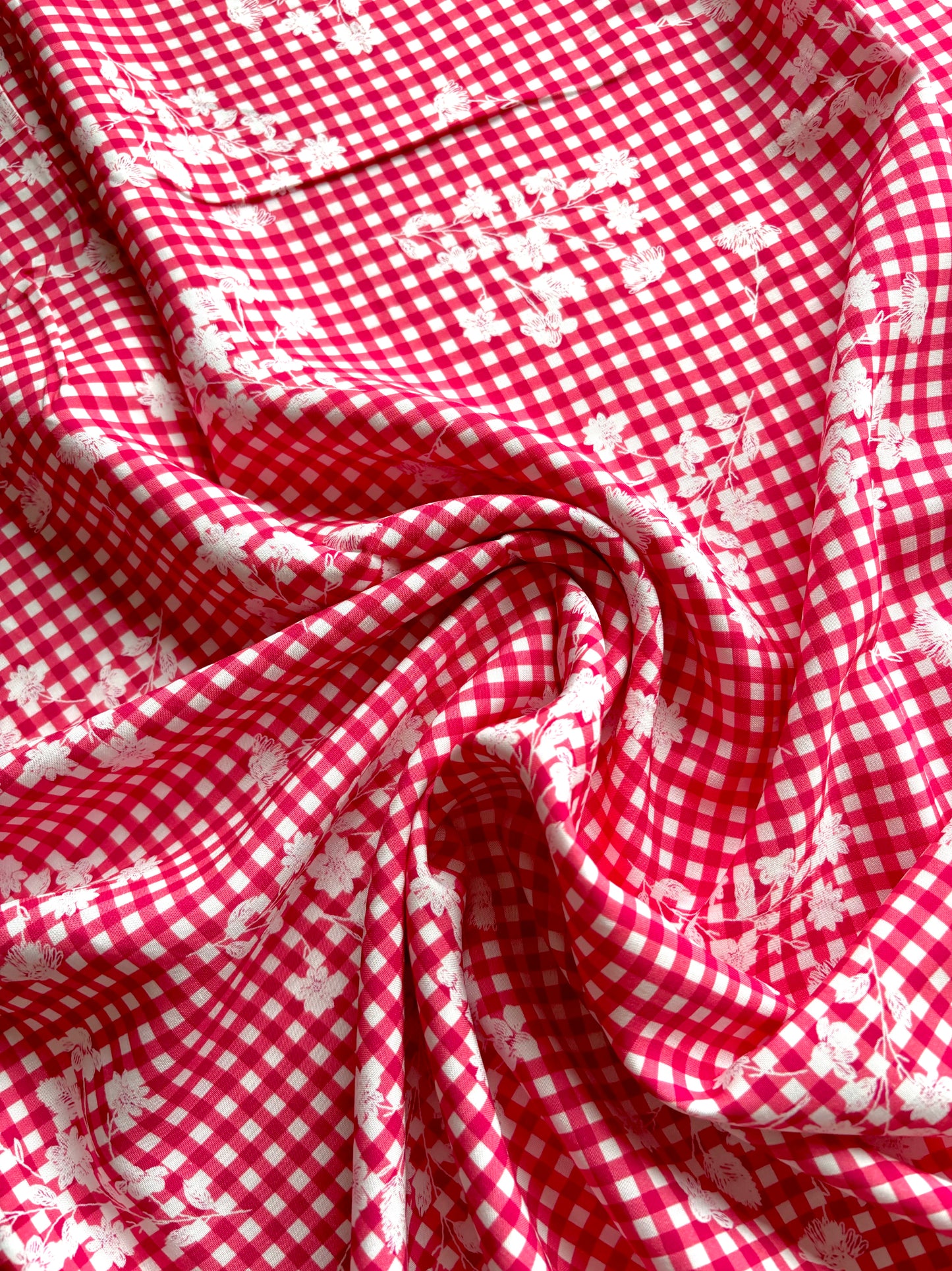 Samara Top Kit - Floral Gingham Viscose - The Crafty Pie