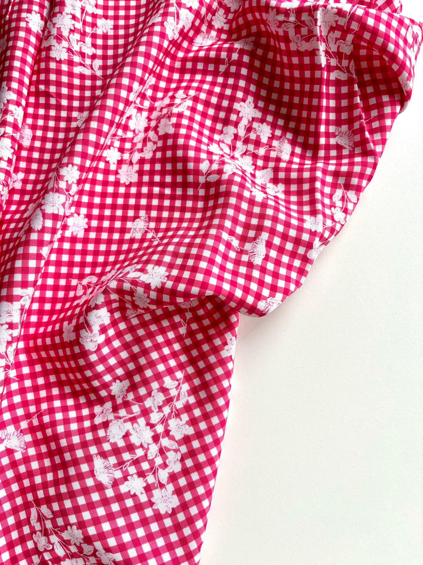 Samara Top Kit - Floral Gingham Viscose - The Crafty Pie