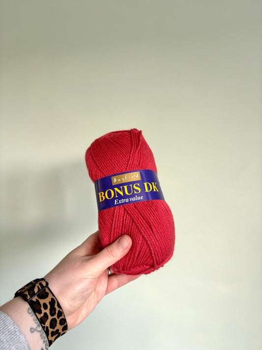 Hayfield Bonus DK Yarn - Soft Red
