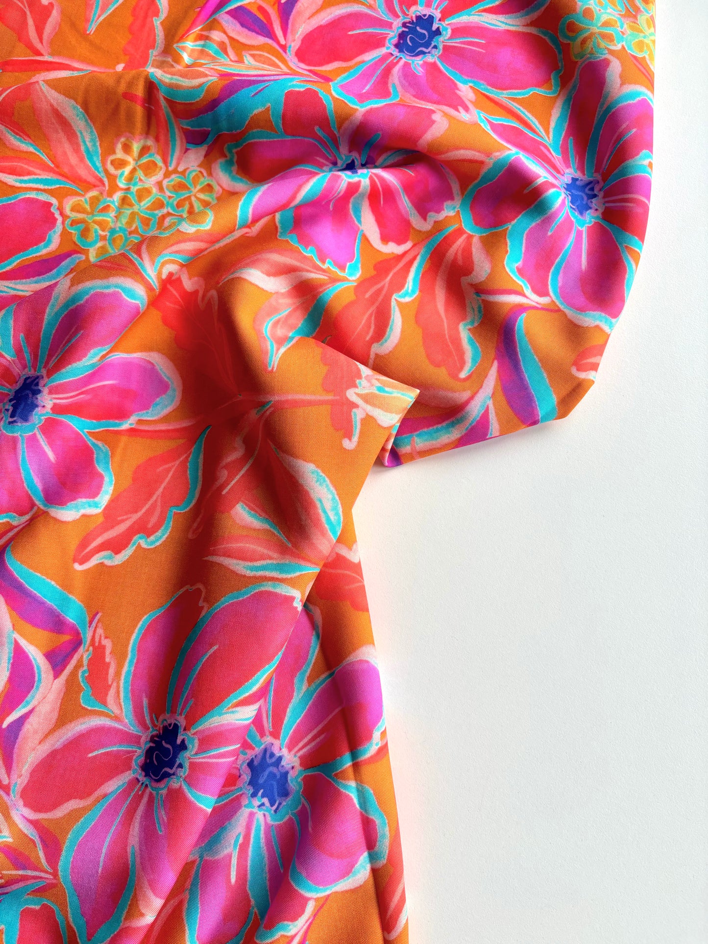Funky Floral Viscose Challis