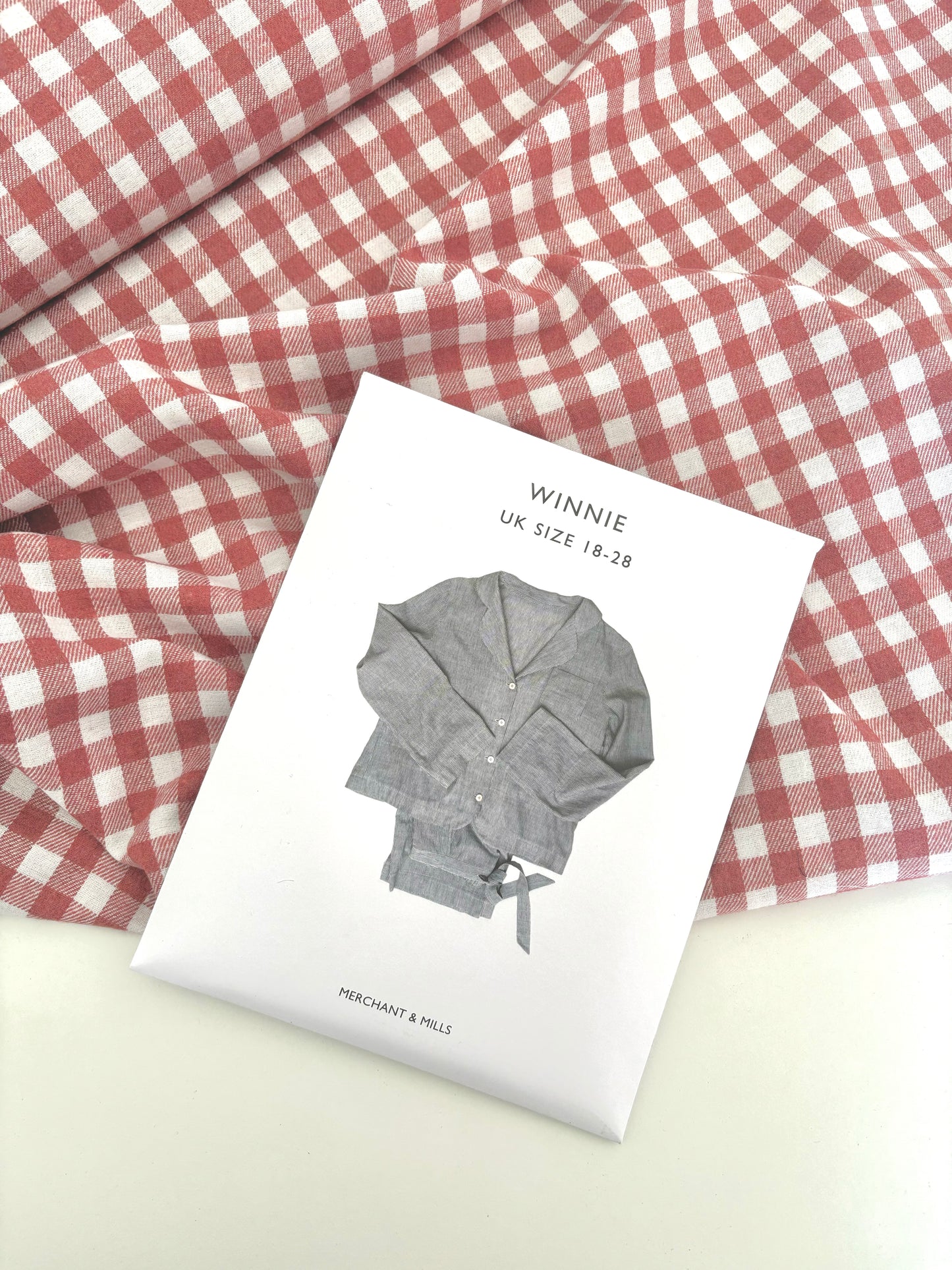The Winnie PJs Kit - Pink Gingham Flannel