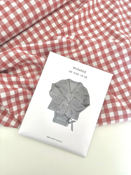 The Winnie PJs Kit - Pink Gingham Flannel
