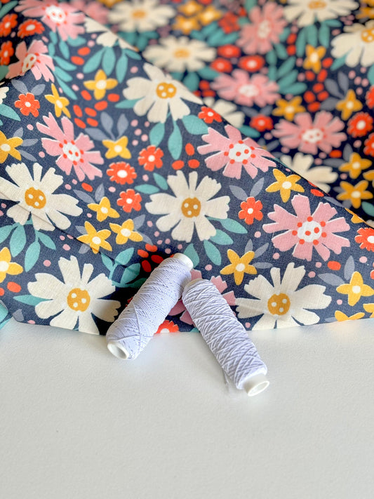 Shirred Dress Kit - Spring Flowers Polycotton
